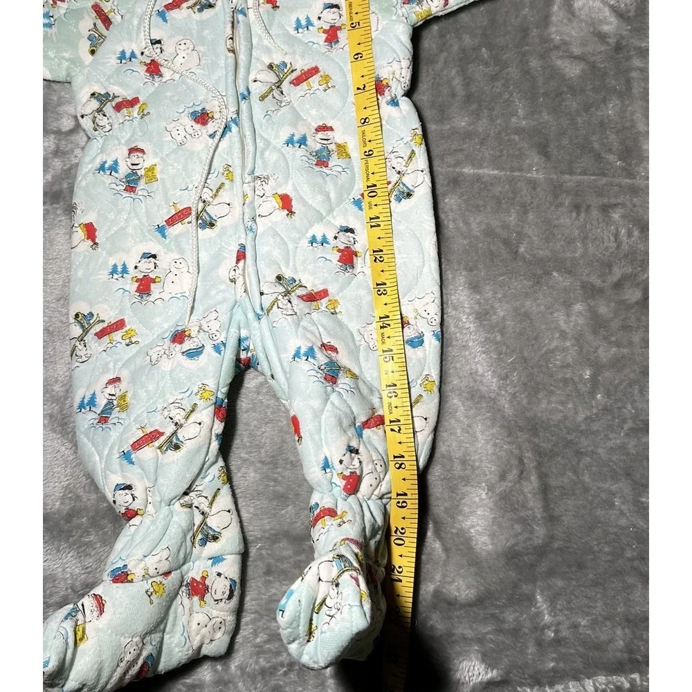 Snoopy Baby Body Suit 9-18 Months Talon Zip Vintage 60's Bodysuit USA Peanuts